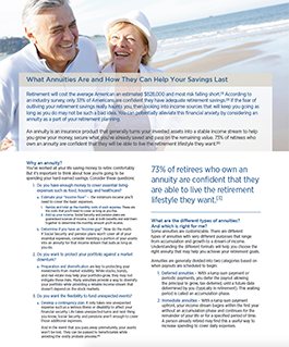 What Annuities Are and How They Can Help Your Savings Last 
